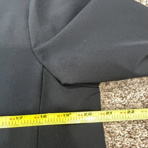 ADAY Blazer Strategy Large Collarless in Black One Snap Button V-Neck - Picture 8 of 10